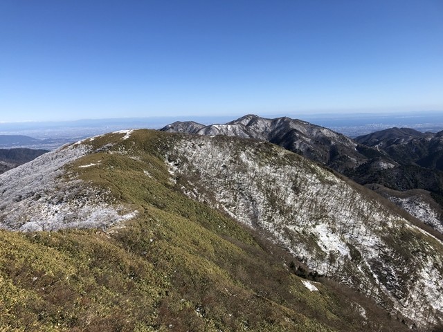 雨乞岳から下山の様子