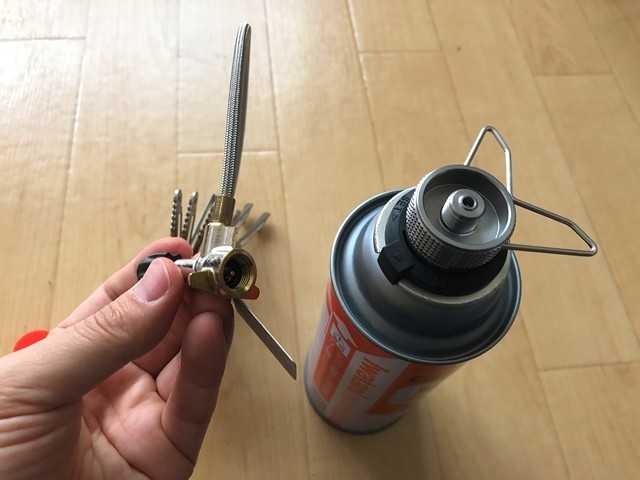 ガスバーナーはＯＤ缶に対応した金口