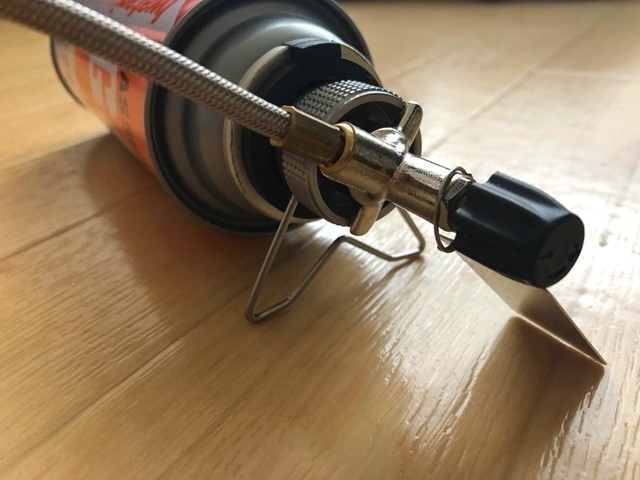 セイフティースタンドでＣＢ缶が動かず安定した火力を得ることが出来る様子