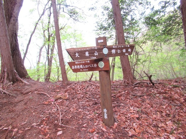 大霧山から粥仁田峠へのルート