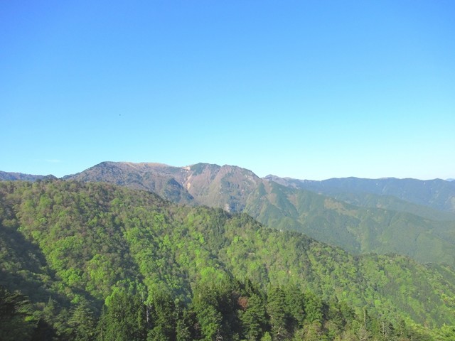 御座グラからの台高山脈景色