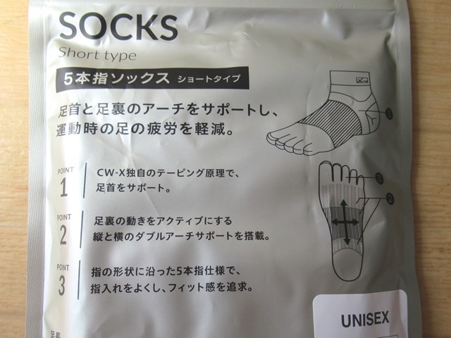 CW-Xソックス5本指のサポート力説明書