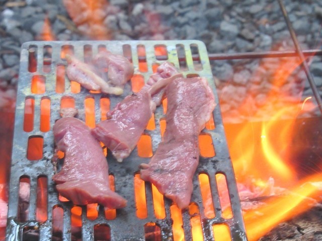 ソロキャンプの楽しみは一人焼肉