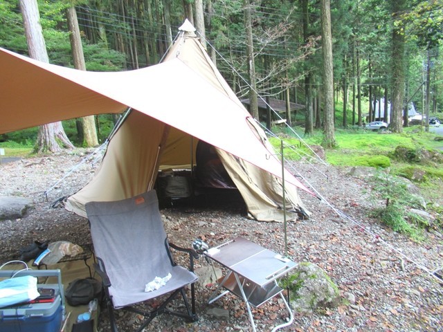 テント設営完了の様子