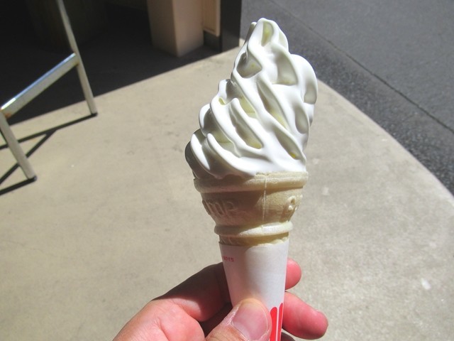 キャンプの帰りに食べたソフトクリーム