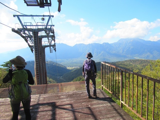 瑪瑙山の山頂直下のスキーリフトの終着地点