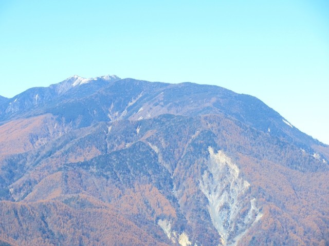 す北岳展望デッキからの景色