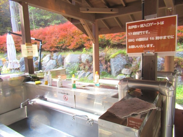 北伊那ヶ湖のオートキャンプ場水場