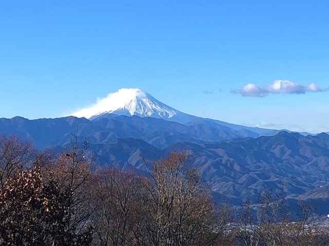 陣馬山登山中の景色