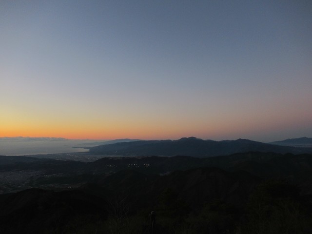 初日の出の前の景色