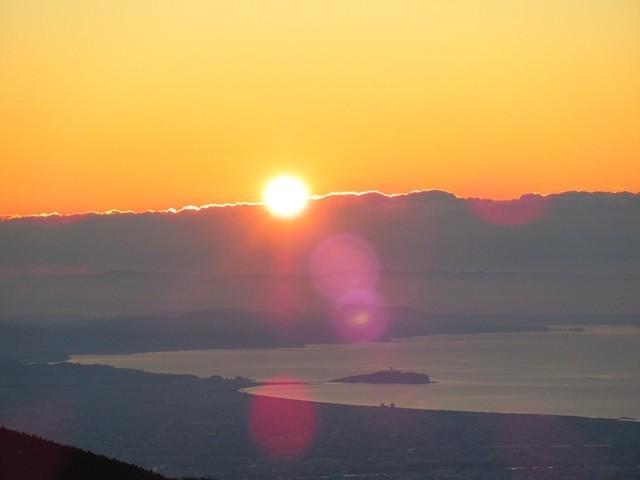 丹沢で見た元旦のご来光