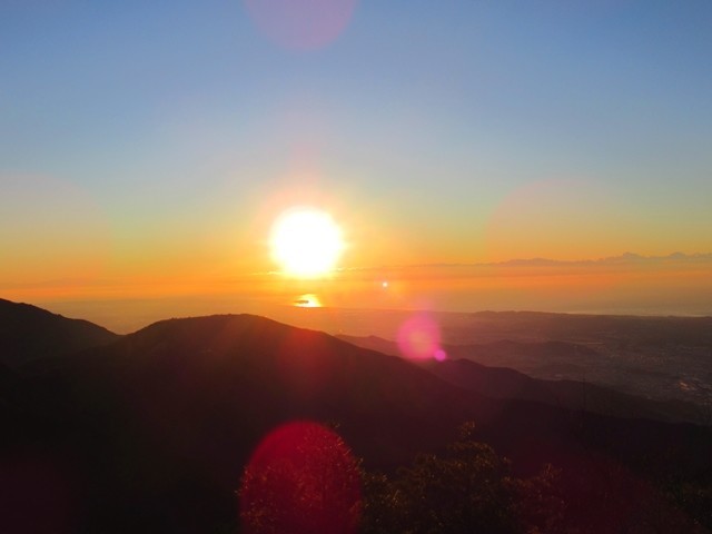 だいぶ上まで太陽が昇ってきた様子
