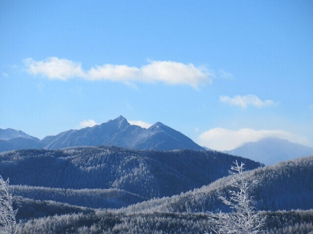 入笠山から塩見岳景色