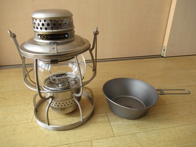 ランタンで調理はシェラカップとの相性が良い