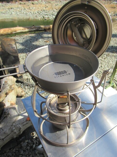 ランタンを使っての調理重量に注意