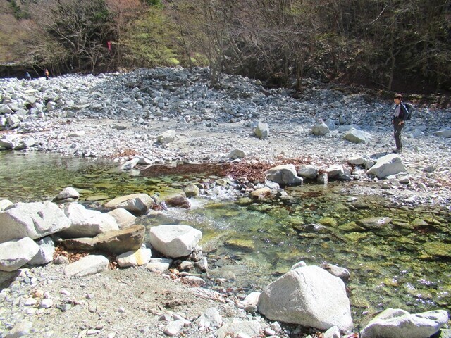 丹沢主稜縦走で唯一の渡渉地点