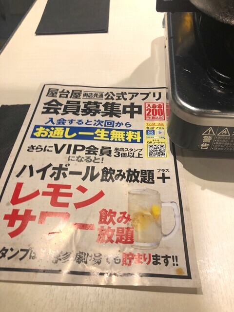 大衆ジンギスカン酒場ラムちゃんハイボールの飲み放題と料金