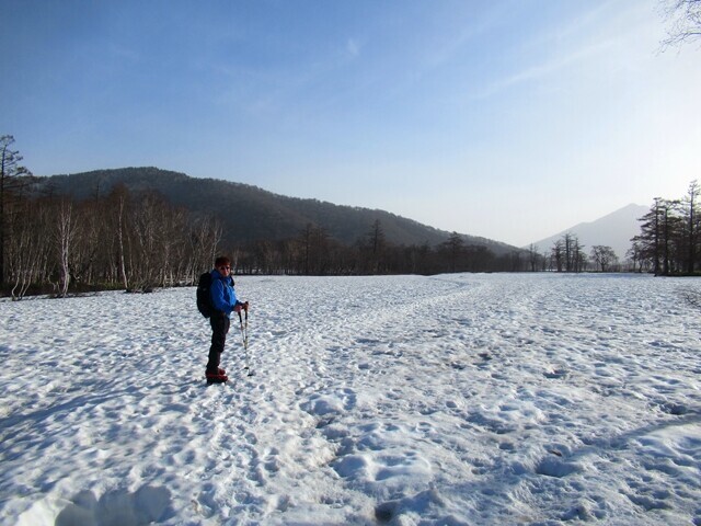 残雪期の尾瀬ヶ原