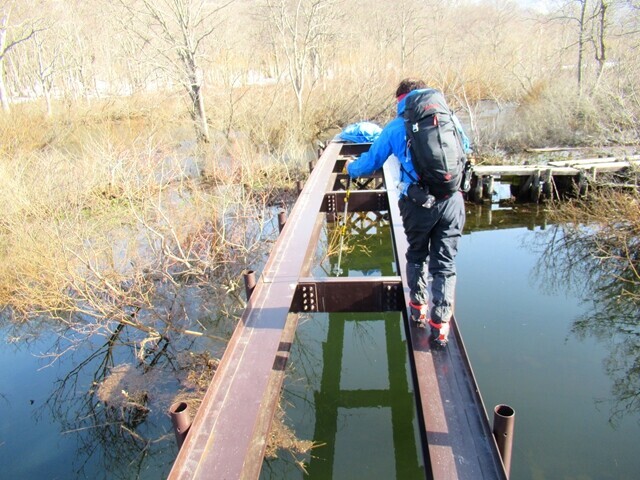 冬の大堀橋の様子