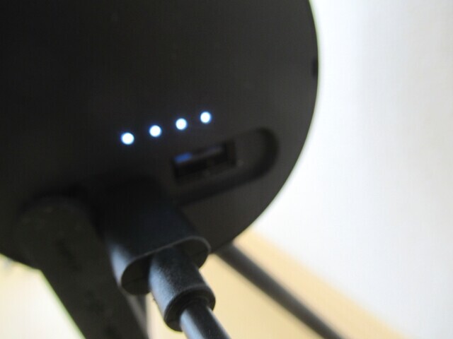 充電していることが確認できる部分の写真