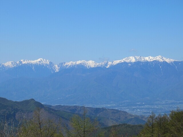 守屋山から３６０日本アルプスの景色