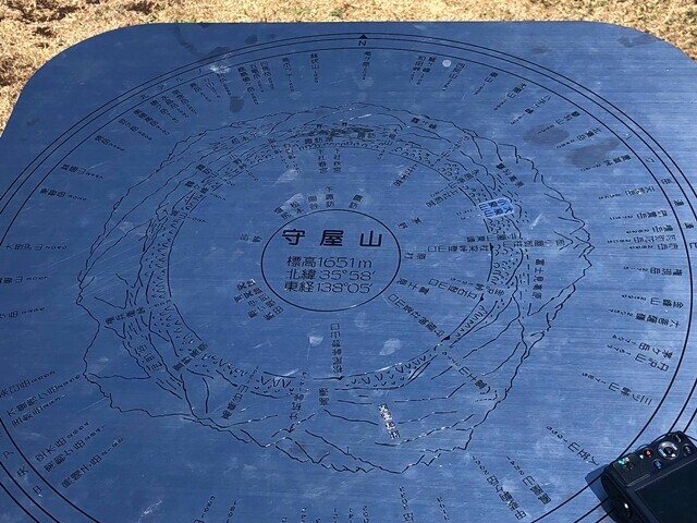 守屋山山頂の山座同定版