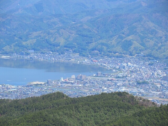 諏訪湖市街の様子と景色