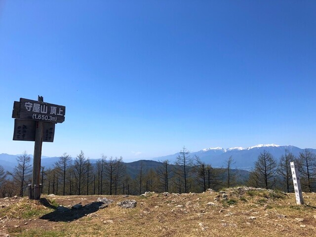 守屋山の山頂の雰囲気