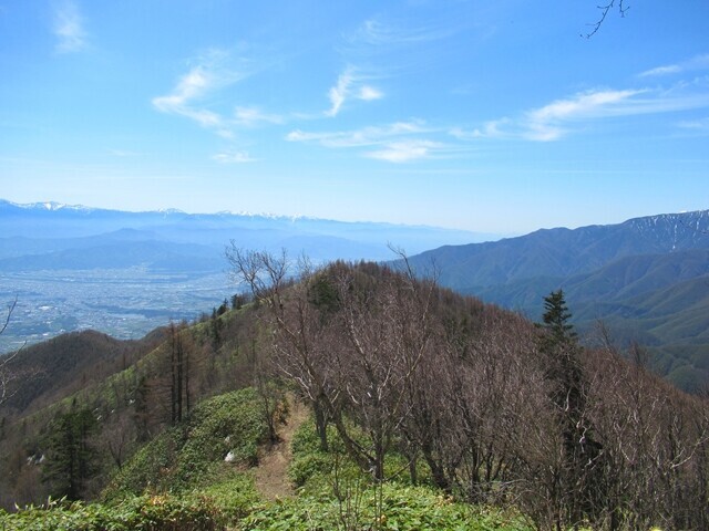 経ヶ岳仲仙寺登山コースの景色