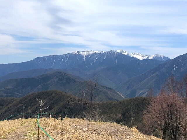 北沢山からの中央アルプスの景色