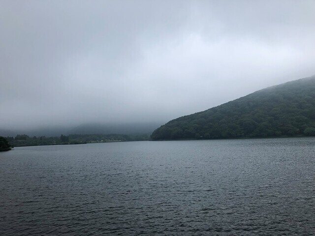 天気が悪い田貫湖