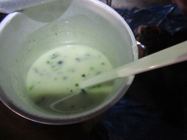 富士山一周ウルトラウォーキングの休憩所で飲んだスープ