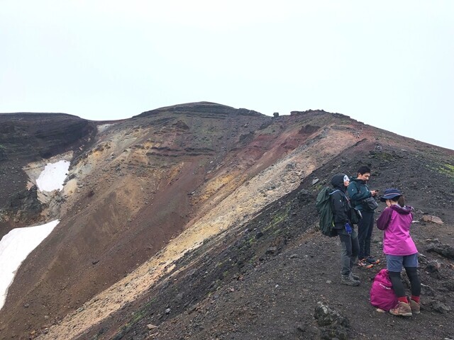 大雪山旭岳の登山者