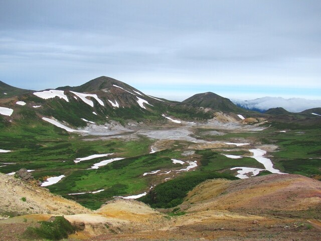 大雪山の外輪山ヒグマ生息地域