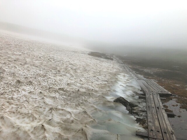 化雲岳周辺の雪渓