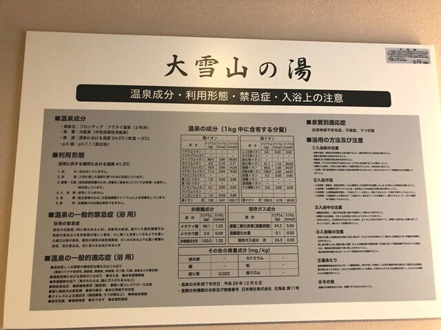 スーパーホテル旭川の温泉の泉質