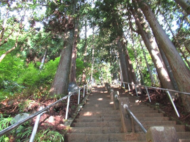大山表参道ルートの急な階段