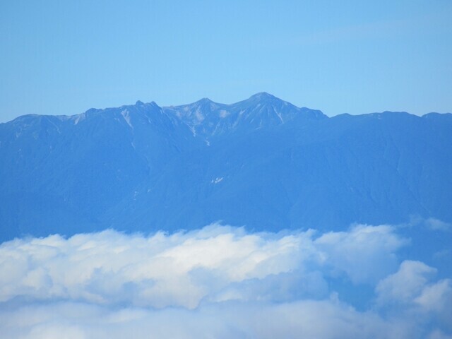 阿弥陀岳登山中の景色