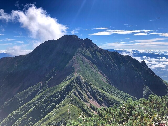 阿弥陀岳から赤岳景色