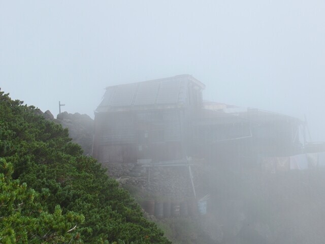 赤岳の登山中の天気