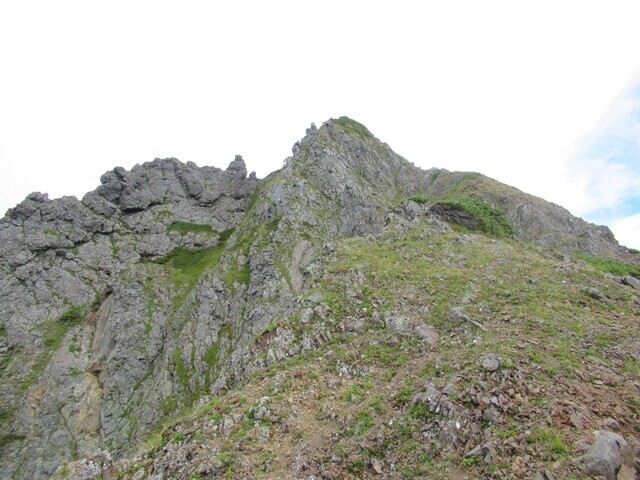 ギボシから青年小屋までの登山ルートの様子