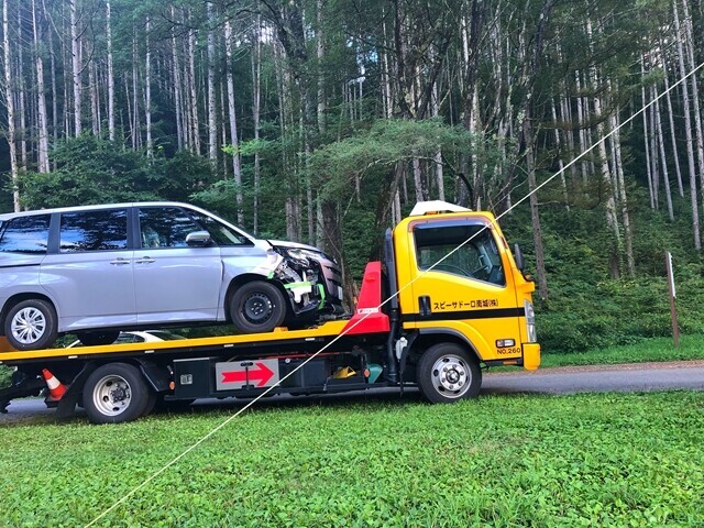 キャンプ場で事故の様子