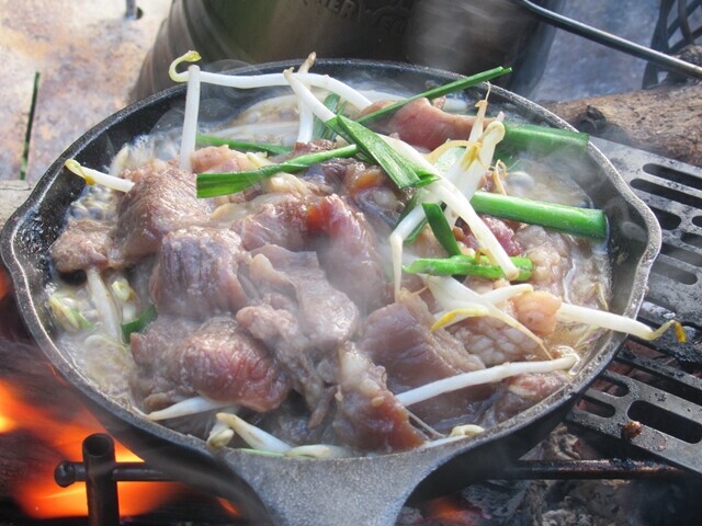 ジンギスカン完成の様子