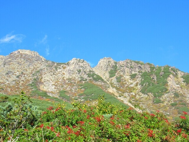 御嶽山の稜線