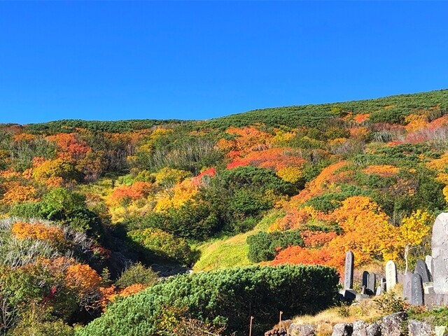 御嶽山の紅葉が素晴らしい