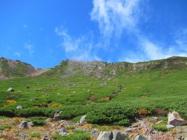 白竜避難小屋方面の絶景
