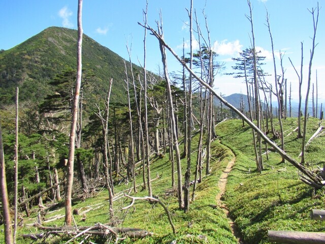 破風山の激登り返し登山ルートの様子