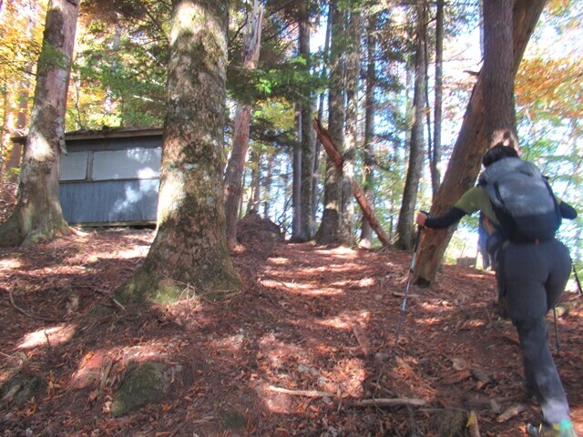 富士見山堂平登山コース上の小屋