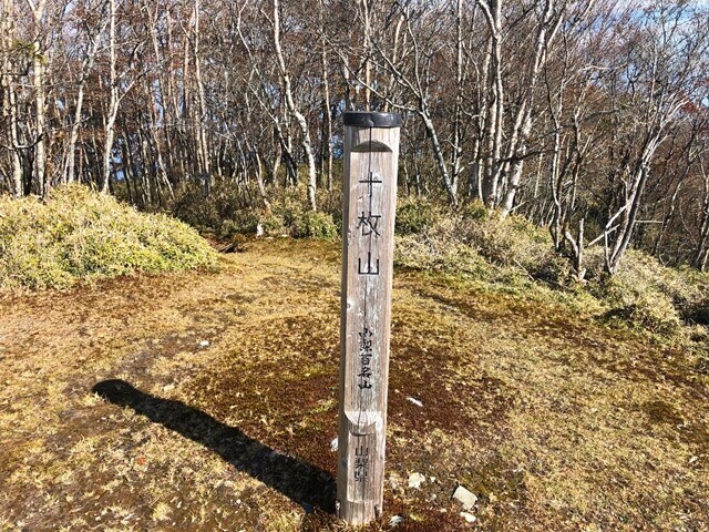 山梨百名山十枚山の山頂