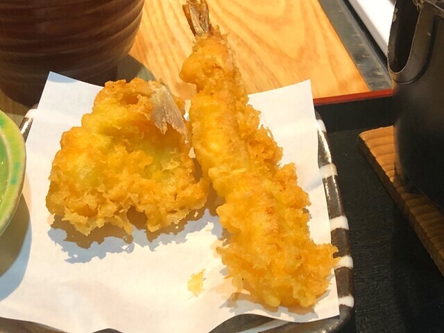 割烹ひろよしのランチの天ぷら